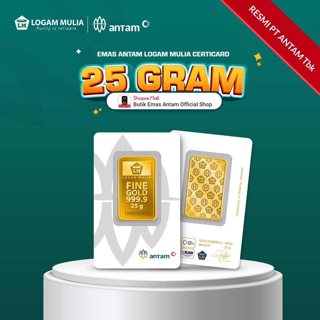 Emas Antam 25 Gram